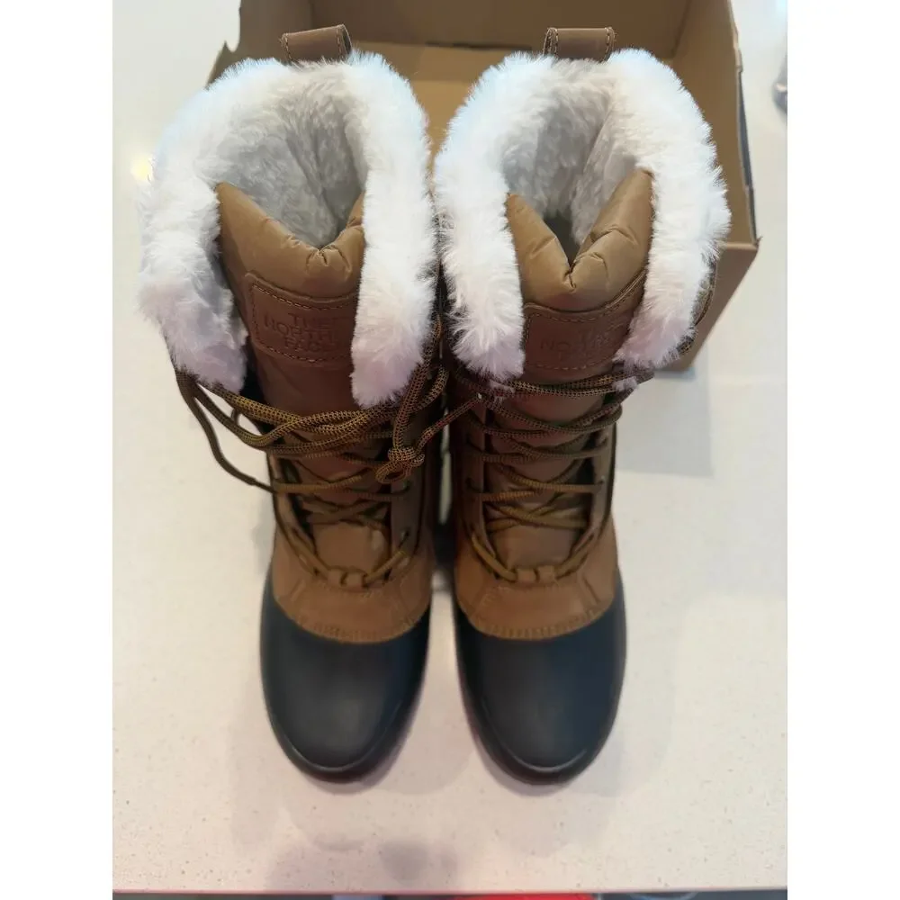 NWT The North Face‎ Women's Shellista IV Mid WP Boots-Brown 9